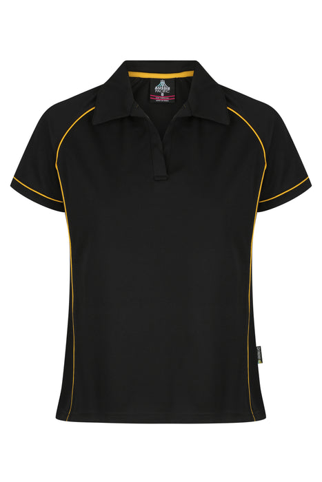 ENDEAVOUR LADY POLOS - BLACK/GOLD
