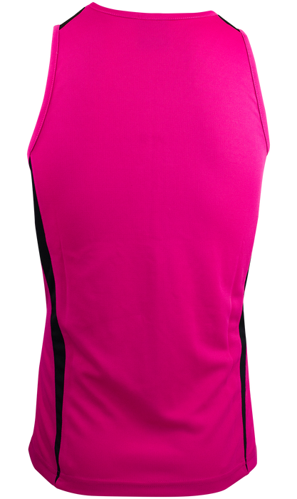 EUREKA MENS SINGLETS - PINK/BLACK