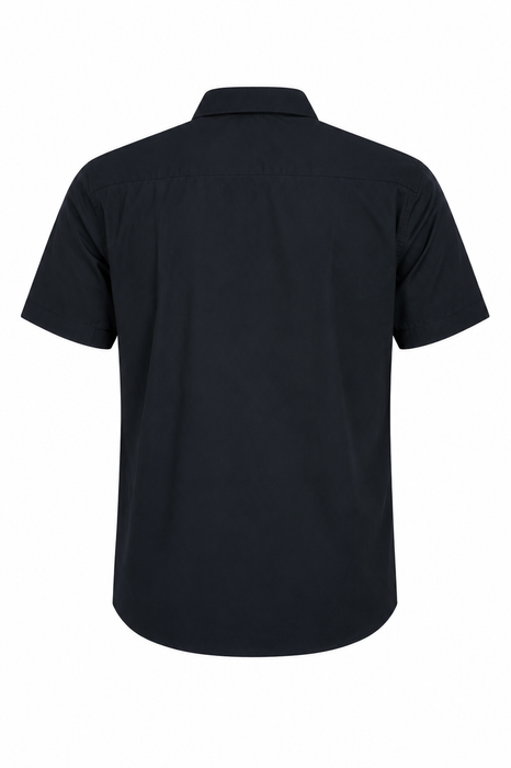 KINGSWOOD MENS SHIRT SHORT SLEEVE -  BLACK