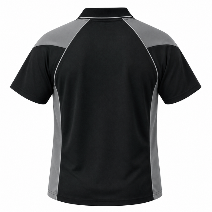 PREMIER MENS POLOS - BLACK/ASHE
