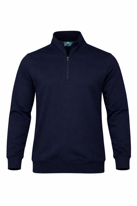 MAWSON MENS 1/4 ZIP SWEATER - NAVY