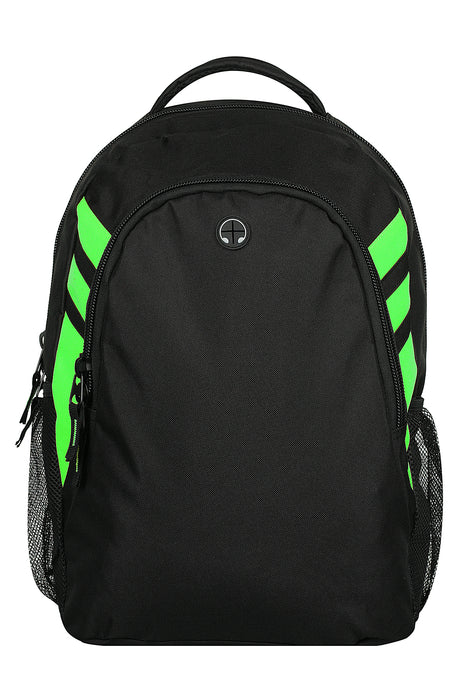 TASMAN BACKPACK - BLACK/NEON GREEN