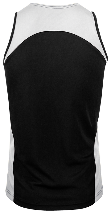 PREMIER MENS SINGLETS - BLACK/WHITE