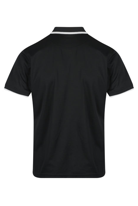 PORTSEA MENS POLOS - BLACK/WHITE