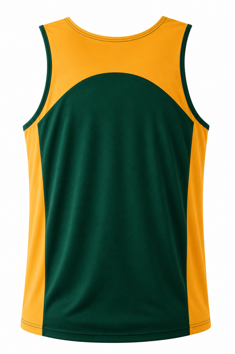 PREMIER MENS SINGLETS - BOTTLE/GOLD