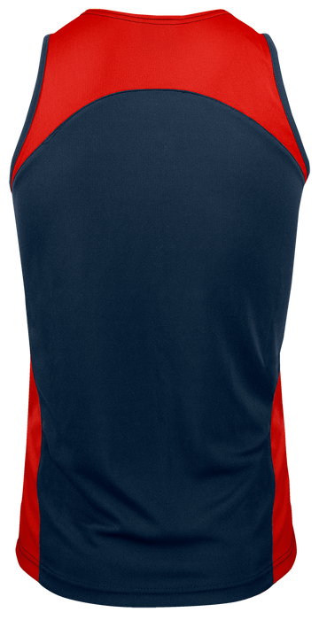 PREMIER MENS SINGLETS - NAVY/RED