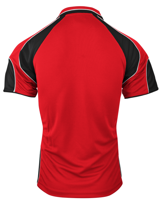 MURRAY MENS POLOS - RED/BLACK