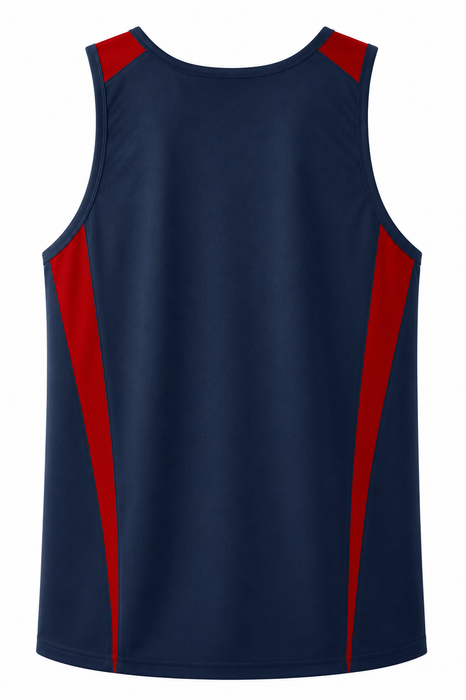 EUREKA MENS SINGLETS - NAVY/RED