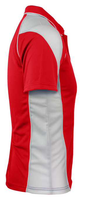PREMIER MENS POLOS - RED/WHITE