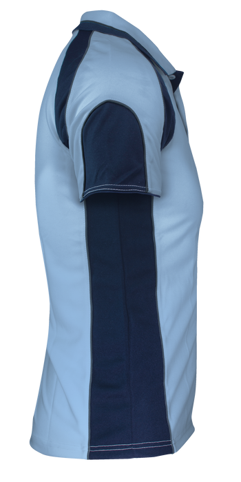 MURRAY MENS POLOS - SKY/NAVY