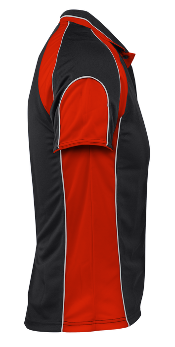 MURRAY MENS POLOS - BLACK/RED