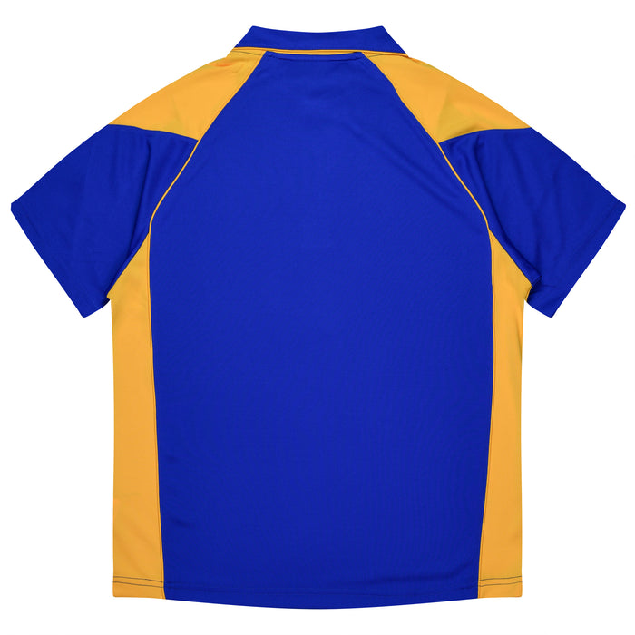 PREMIER KIDS POLOS - ROYAL/GOLD