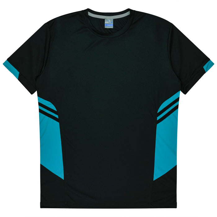TASMAN KIDS TEES - BLACK/TEAL