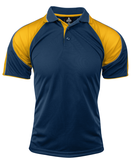 MURRAY MENS POLOS - NAVY/GOLD