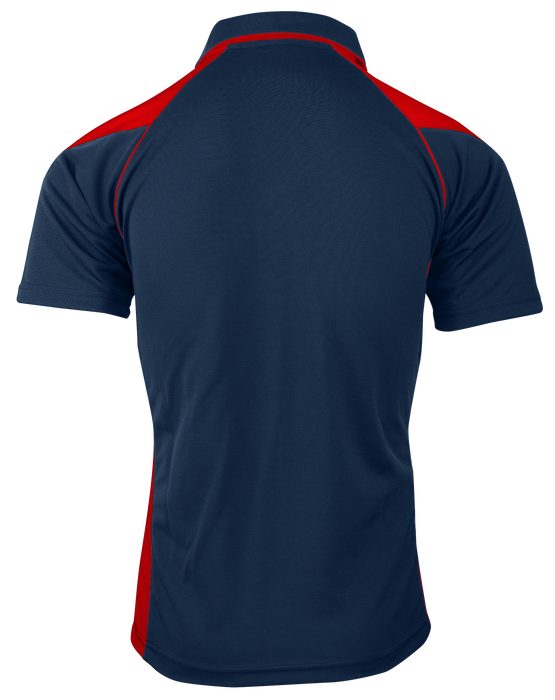 PREMIER MENS POLOS - NAVY/RED