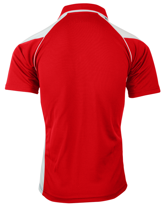PREMIER MENS POLOS - RED/WHITE