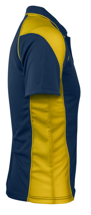 PREMIER MENS POLOS - NAVY/GOLD