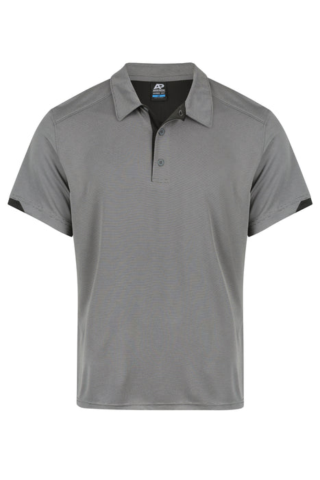 MORRIS MENS POLOS - SLATE/BLACK
