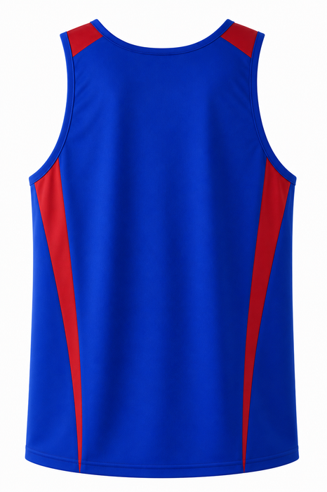 EUREKA MENS SINGLETS - ROYAL/RED