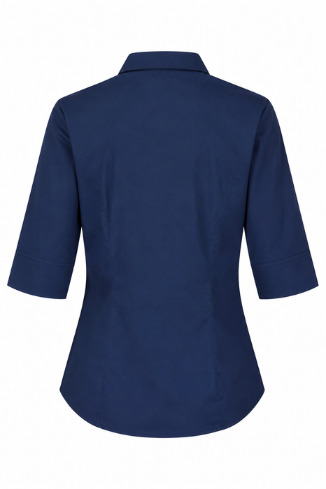 MOSMAN LADY SHIRT 3/4 SLEEVE - NAVY