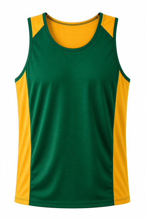 PREMIER MENS SINGLETS - BOTTLE/GOLD