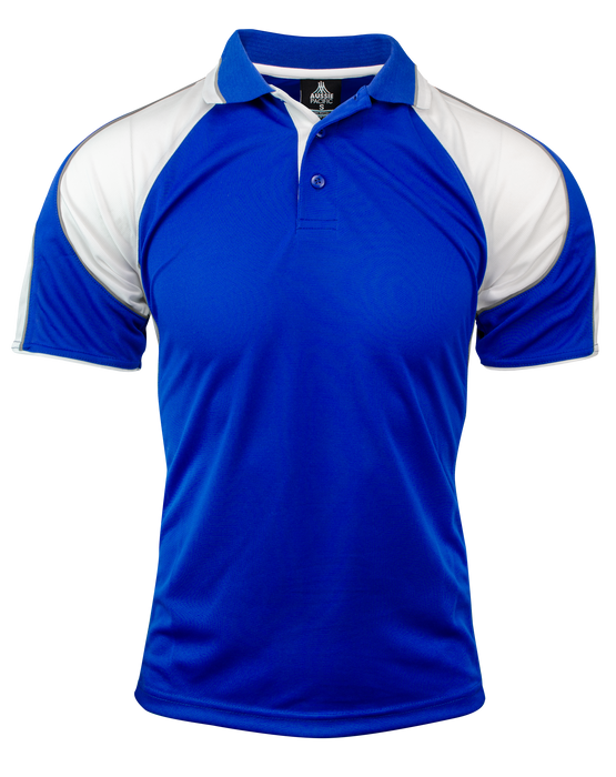 MURRAY MENS POLOS - ROYAL/WHITE
