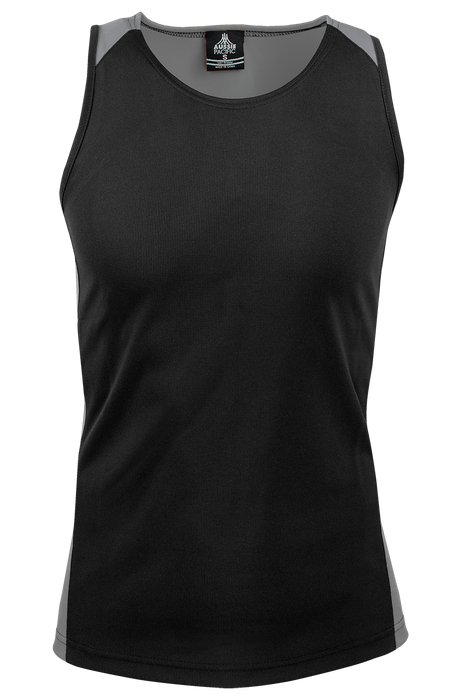 PREMIER MENS SINGLETS - BLACK/ASHE