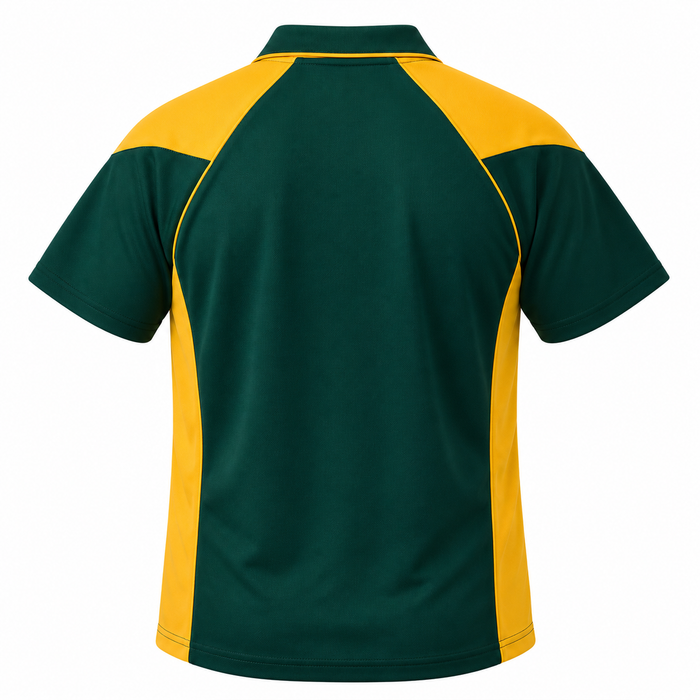 PREMIER MENS POLOS - BOTTLE/GOLD