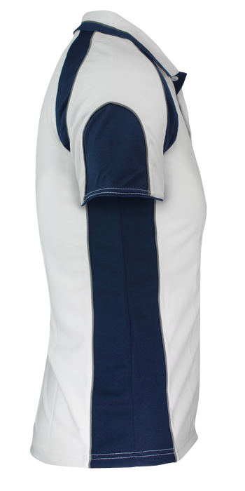 MURRAY MENS POLOS - WHITE/NAVY