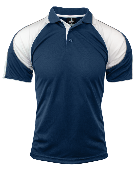 MURRAY MENS POLOS - NAVY/WHITE