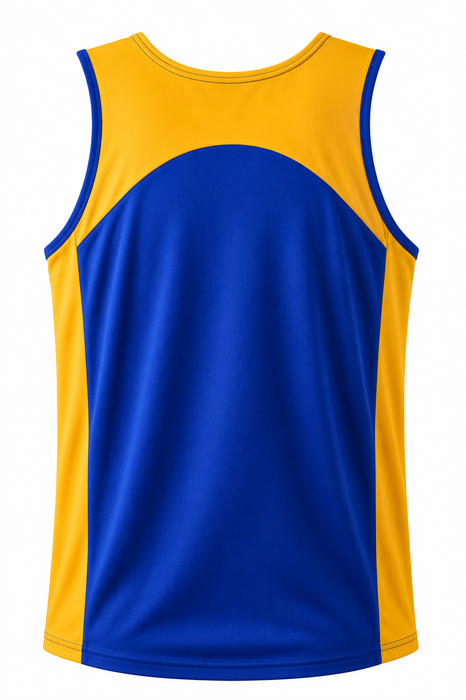 PREMIER MENS SINGLETS - ROYAL/GOLD