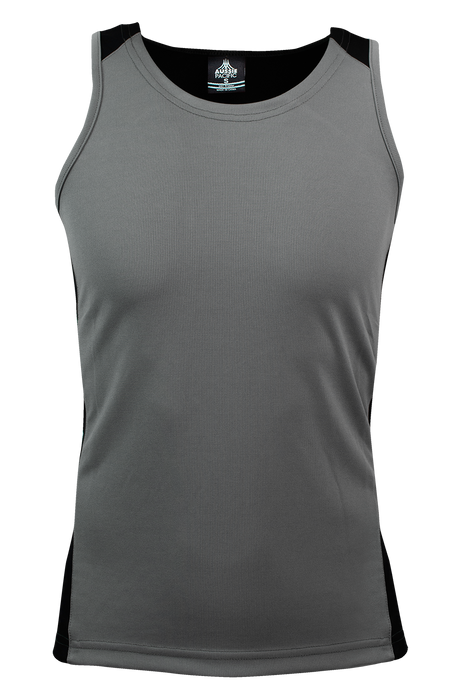 PREMIER MENS SINGLETS - ASHE/BLACK