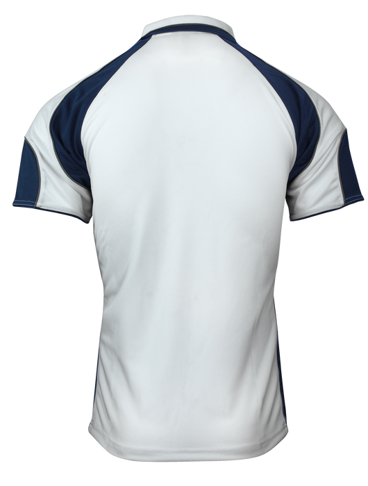 MURRAY MENS POLOS - WHITE/NAVY