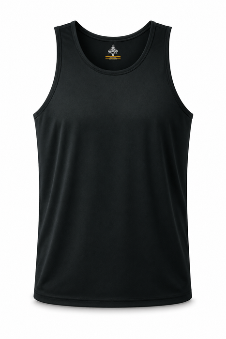 BOTANY MENS SINGLETS - BLACK