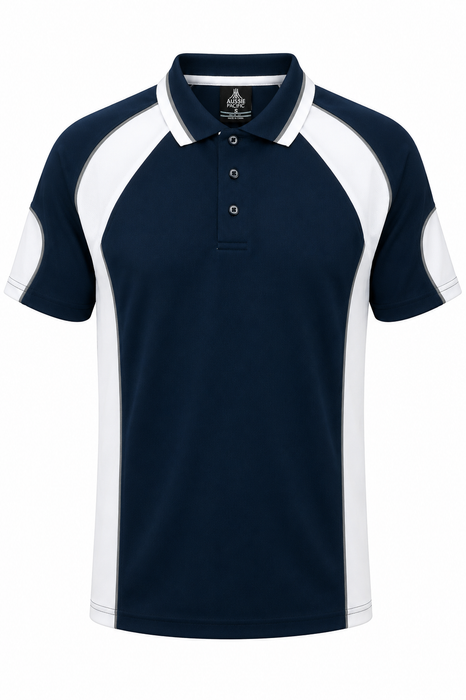 MURRAY MENS POLOS - NAVY/WHITE