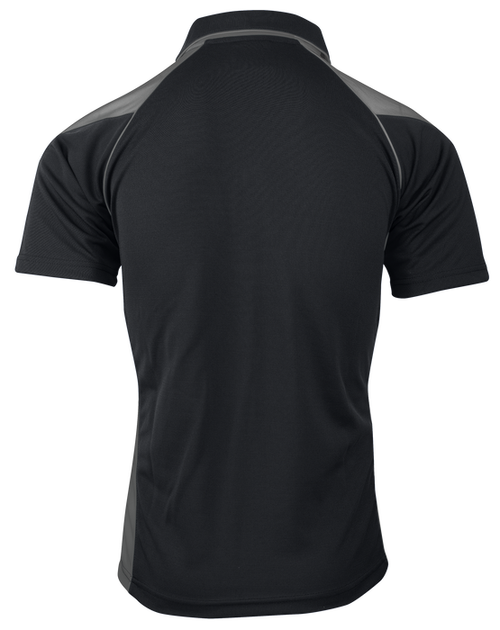 PREMIER MENS POLOS - BLACK/ASHE
