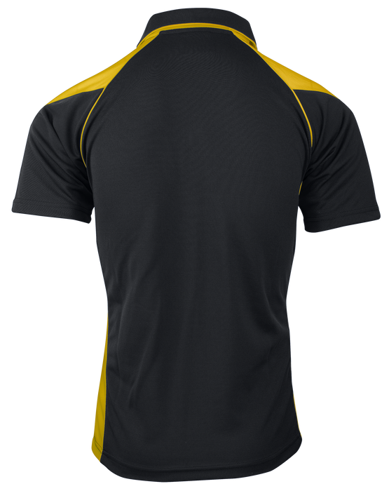 PREMIER MENS POLOS - BLACK/GOLD