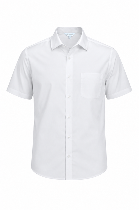 KINGSWOOD MENS SHIRT SHORT SLEEVE -  WHITE