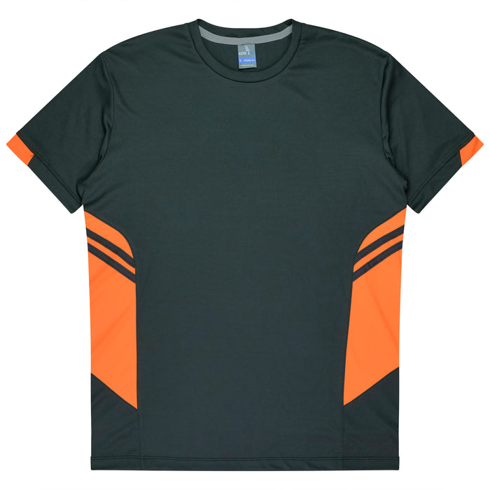TASMAN KIDS TEES - SLATE/NEON ORANGE