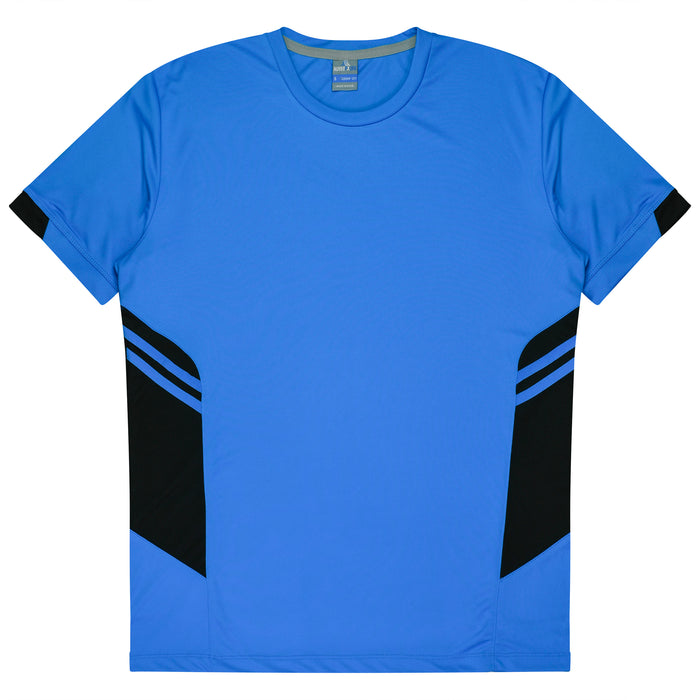 TASMAN KIDS TEES - CYAN/BLACK