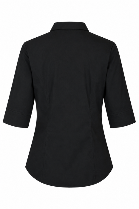 MOSMAN LADY SHIRT 3/4 SLEEVE - BLACK