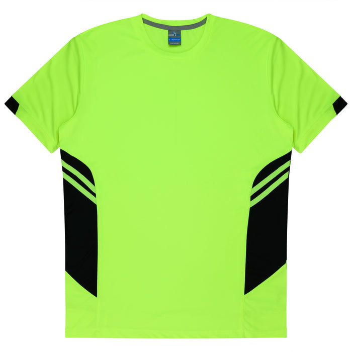 TASMAN KIDS TEES - NEON YELLOW/BLACK