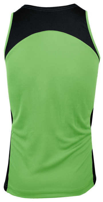 PREMIER MENS SINGLETS - APPLE/BLACK