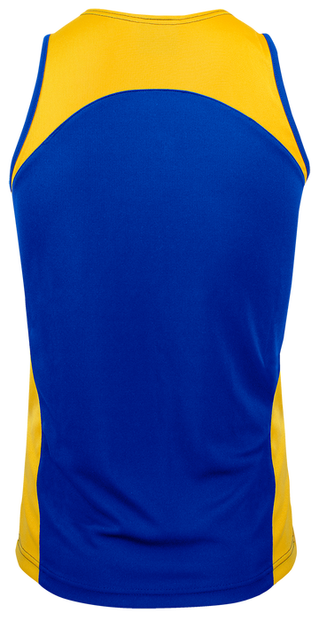 PREMIER MENS SINGLETS - ROYAL/GOLD