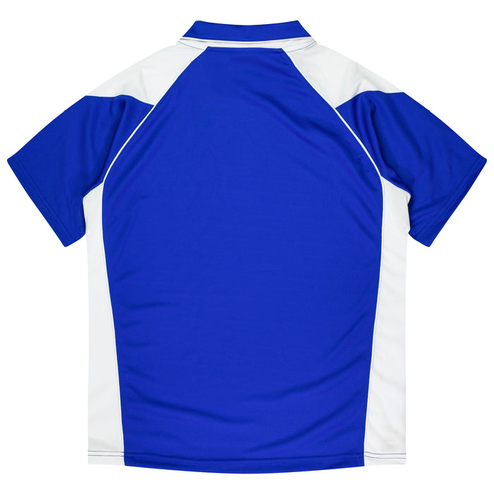 PREMIER KIDS POLOS - ROYAL/WHITE
