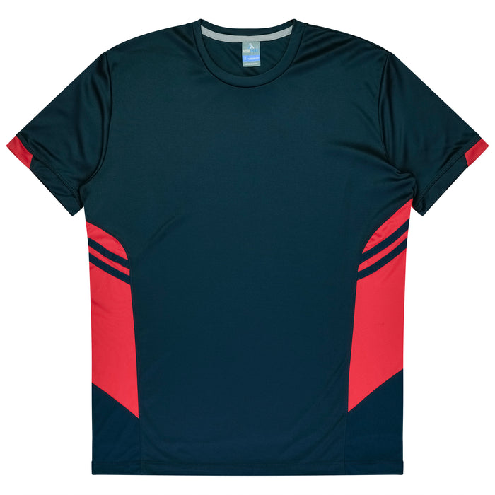 TASMAN MENS TEES - NAVY/RED