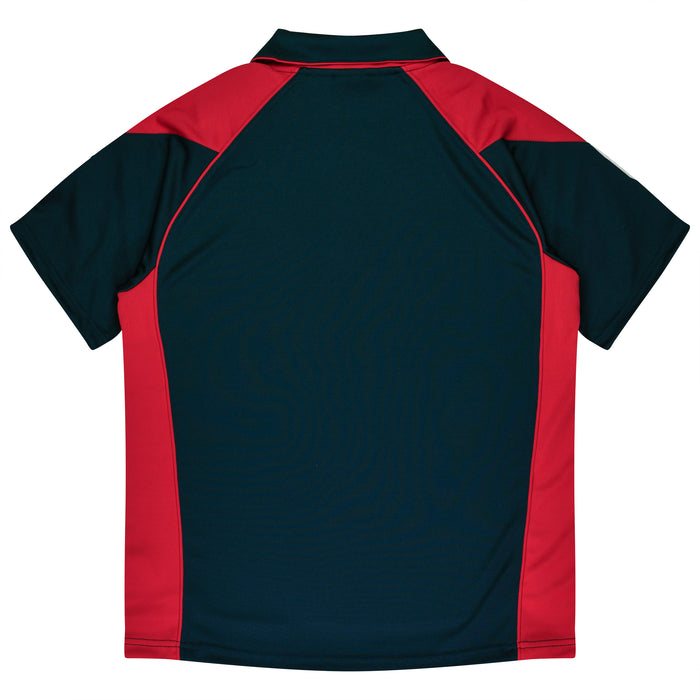 PREMIER KIDS POLOS - NAVY/RED