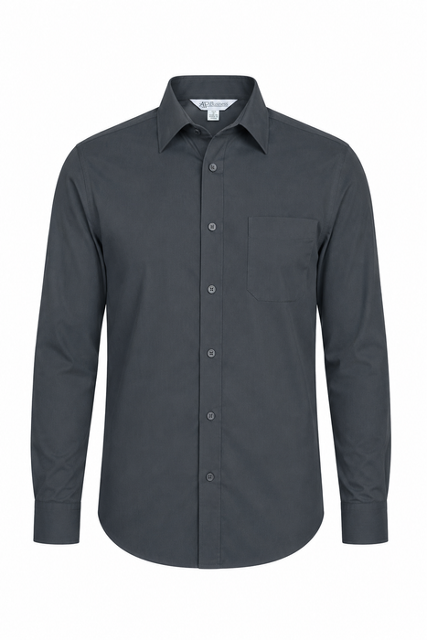 MOSMAN MENS SHIRT LONG SLEEVE - SLATE