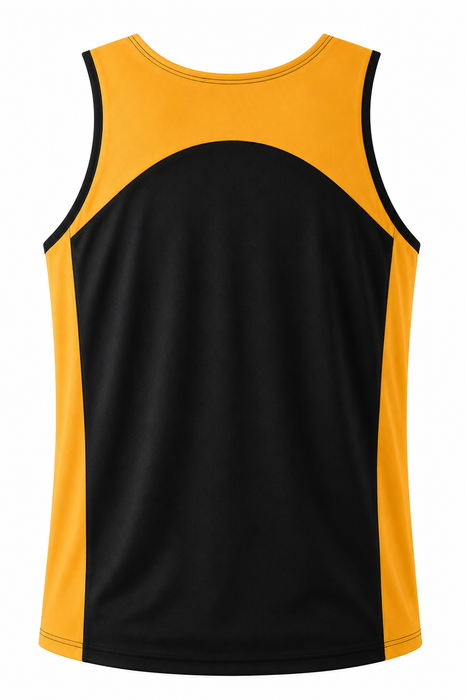 PREMIER MENS SINGLETS - BLACK/GOLD