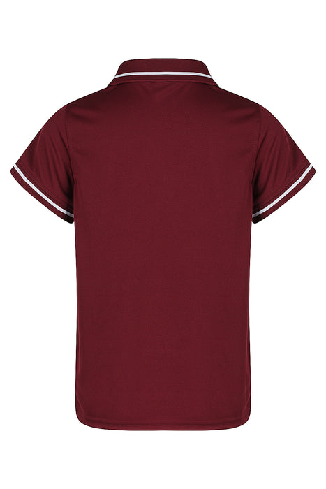 COTTESLOE KIDS POLOS - MAROON/WHITE